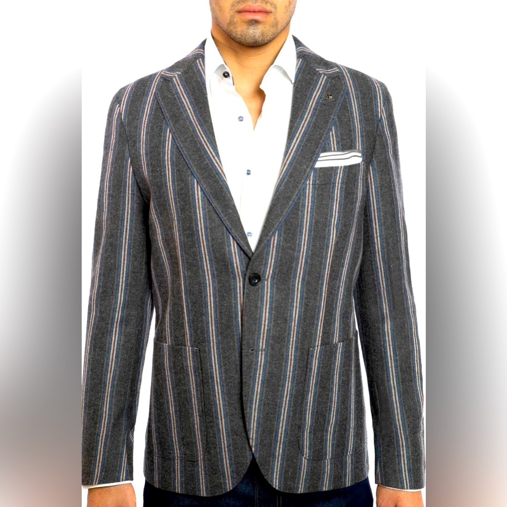 Joe’s Striped Patched Pocket Slim Fit Jacket 46R